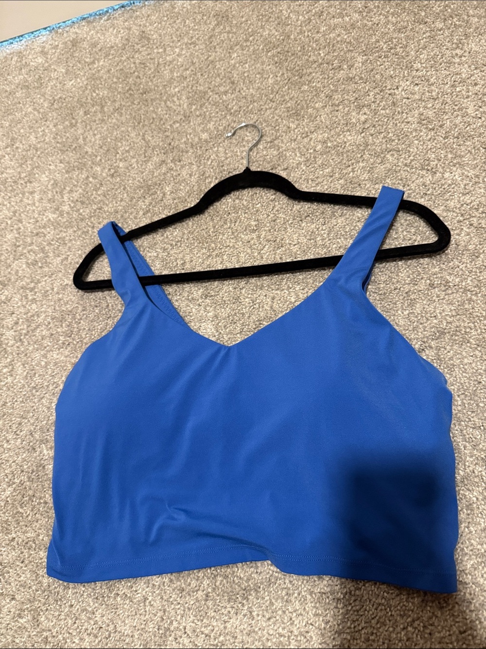 Blue V‑Neck workout top